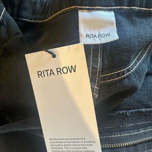 Rita Row Allison Women's Black Jeans size 40 XS Small New with Tags wide leg